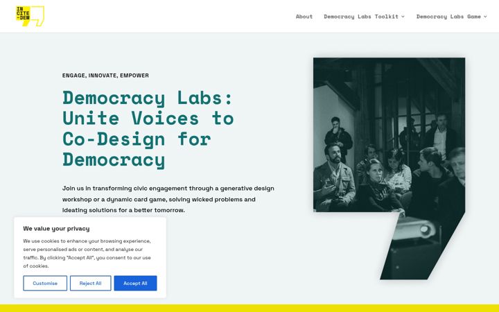 Captura de pantalla de democracylabs.info