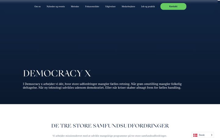 Screenshot of democracyx.dk