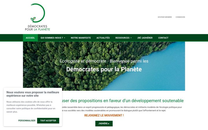 Ekraanipilt saidist democratespourlaplanete.fr