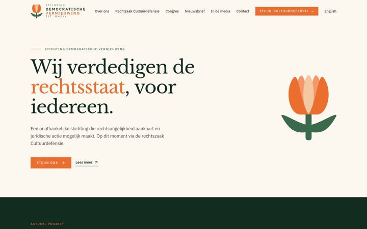 Snímek obrazovky democratischevernieuwing.org