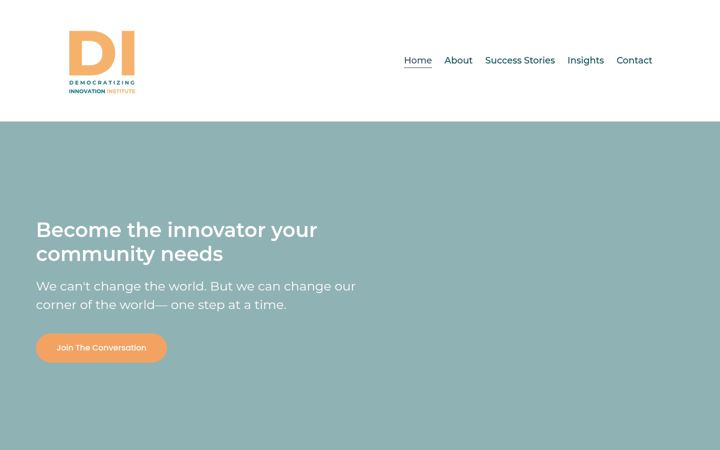 Screenshot of democratizinginnovation.org