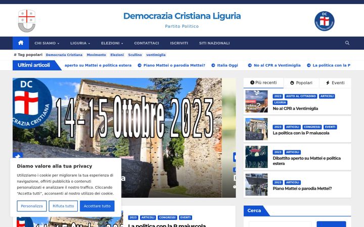 Zrzut ekranu democraziacristiana.liguria.it