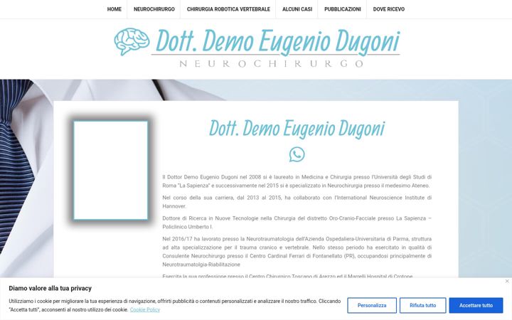 Ekrānuzņēmums no demoeugeniodugoni.it