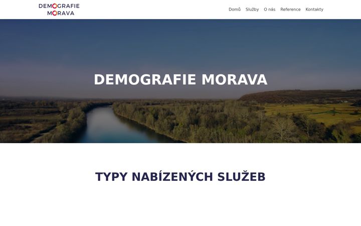 Screenshot stránky demografiemorava.cz
