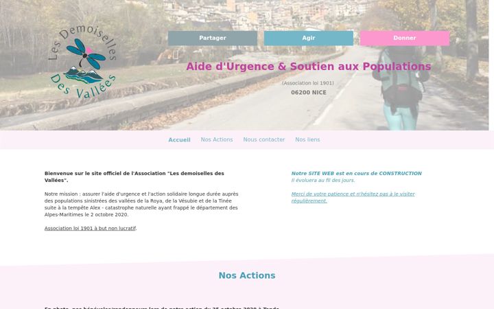 Screenshot of demoisellesdesvallees.org