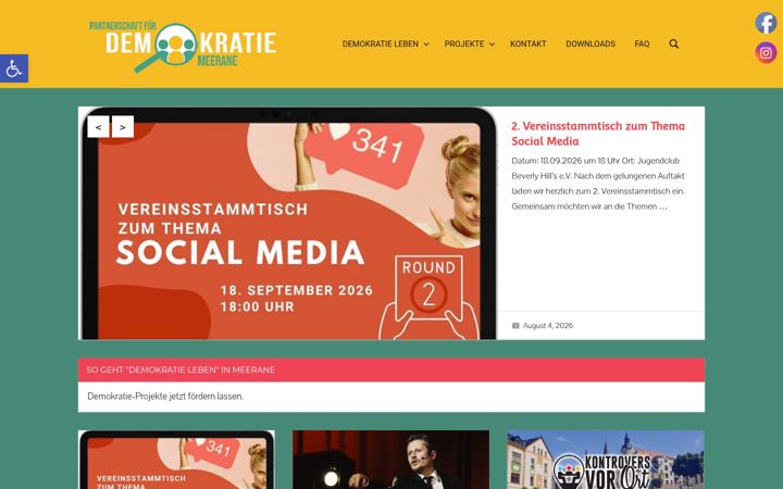 Screenshot of demokratie-meerane.de