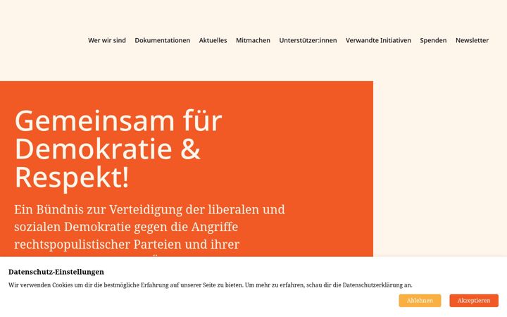 Screenshot of demokratieundrespekt.at