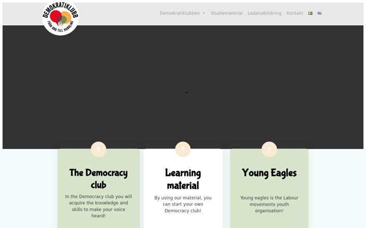 Screenshot of demokratiklubb.se
