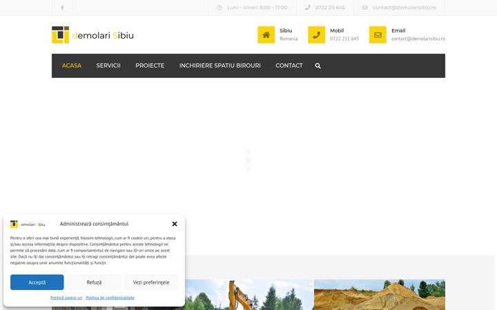 Screenshot stránky demolarisibiu.ro