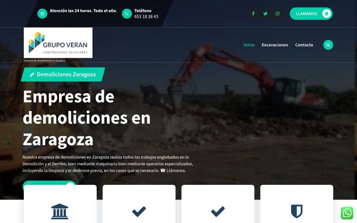 Zrzut ekranu demolicioneszaragoza.es