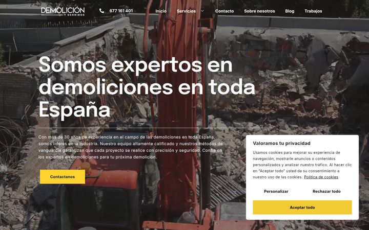 Screenshot of demolicionyderribos.com