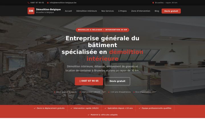Screenshot of demolition-belgique.be