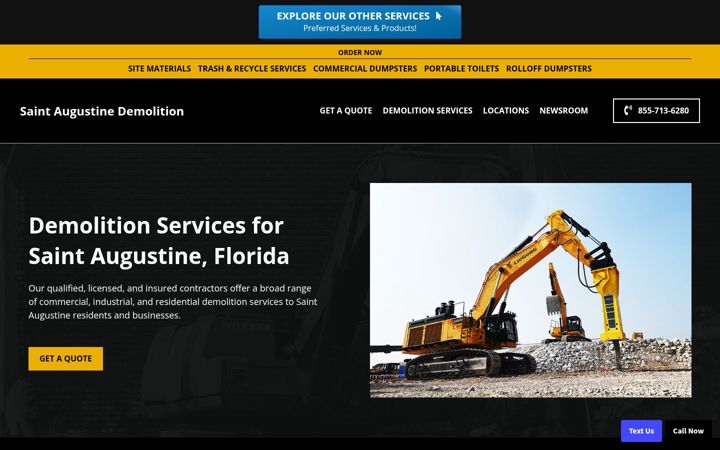 Screenshot of demolitionstaugustine.com