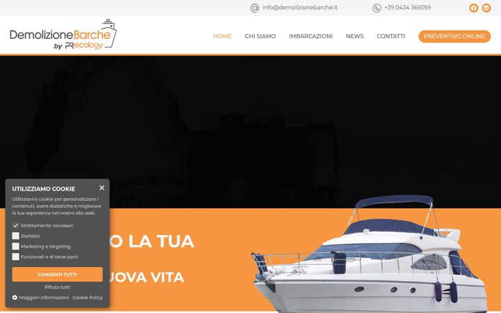 Screenshot of demolizionebarche.it