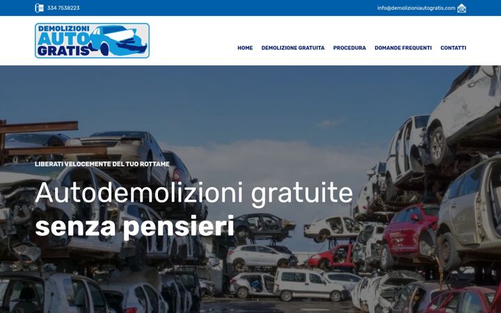 Screenshot of demolizioniautogratis.com