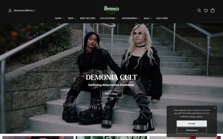 Skærmbillede af demoniacult.com