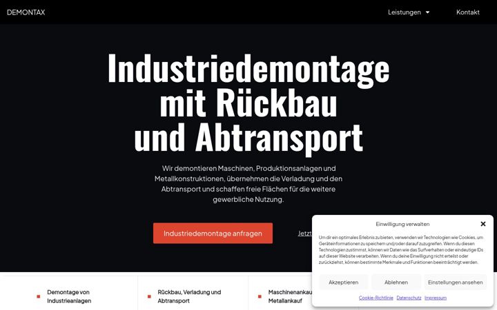 Screenshot of demontax.com