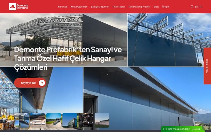 Screenshot of demonteprefabrik.com