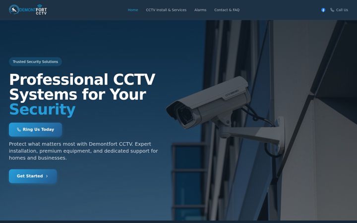 Screenshot of demontfort-cctv.co.uk