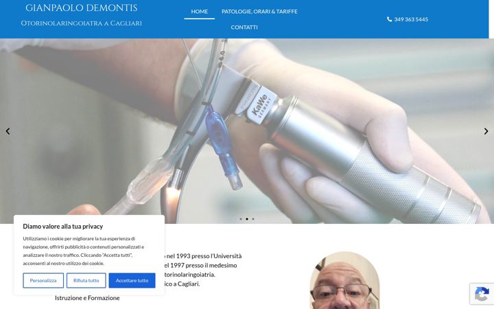 Screenshot of demontisotorinocagliari.it