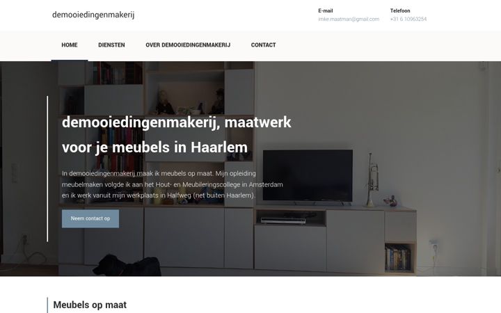 Screenshot of demooiedingenmakerij.nl