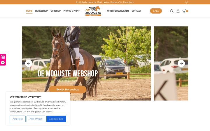 Screenshot di demooijstewebshop.nl