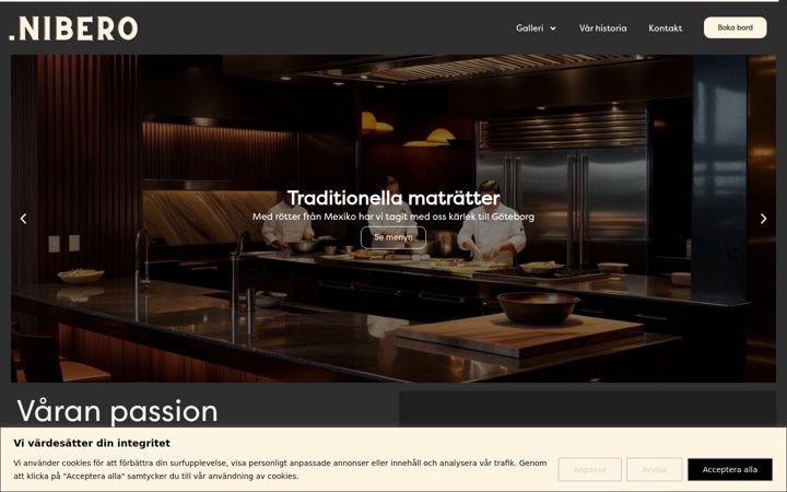 Screenshot of demorestaurang.se