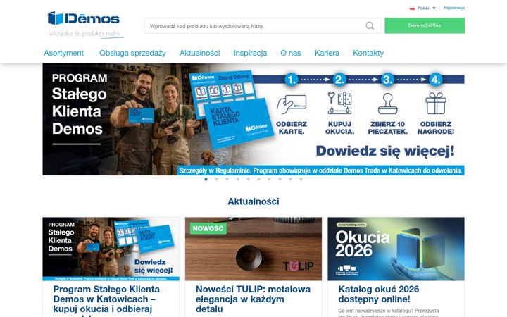 Captură de ecran a demos-trade.pl