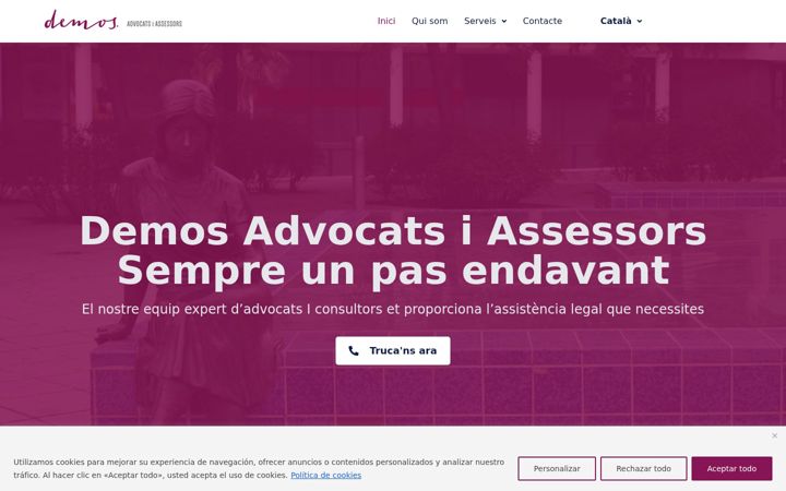 Screenshot of demosadvocats.com
