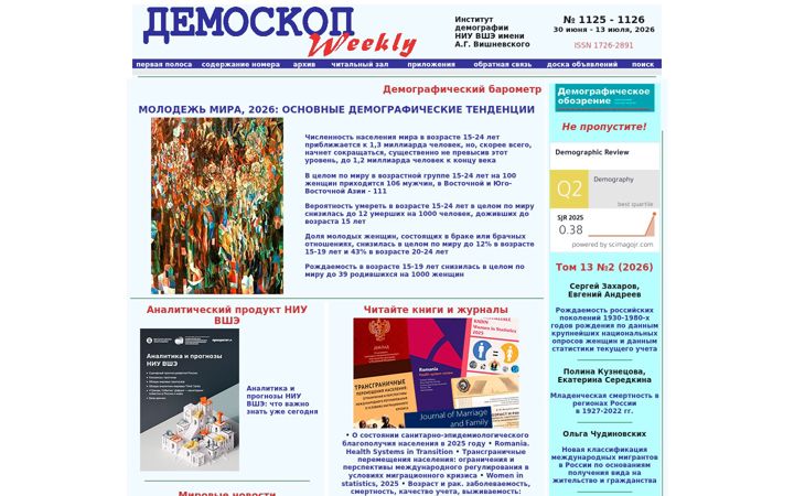 Screenshot of demoscope.ru