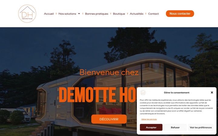 Screenshot of demottehouse.com