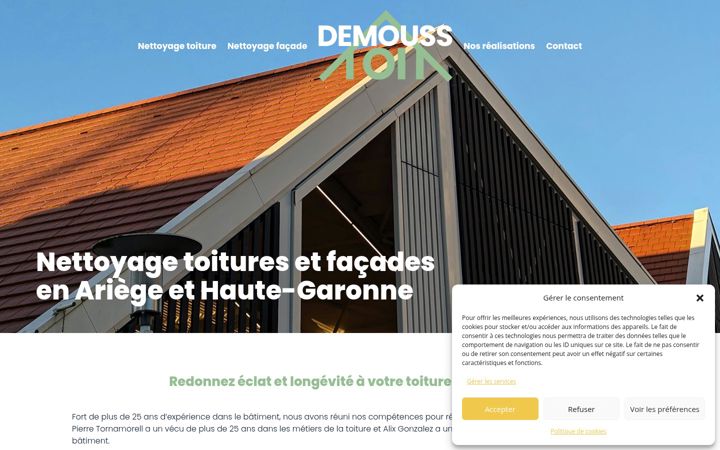 Ekraanipilt saidist demouss-toit.fr