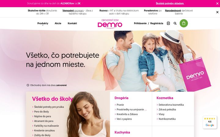 Screenshot of demro.sk