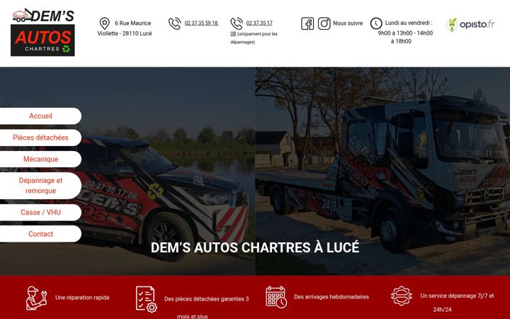 Screenshot of demsautoschartres.fr