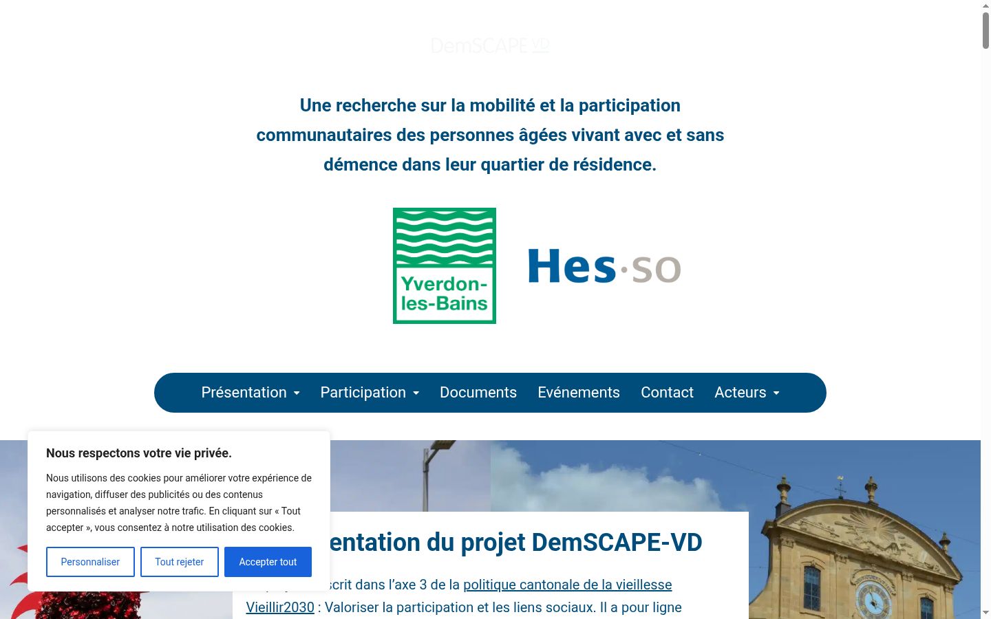 Screenshot des Einwilligungsbanners vor jeglicher Interaktion