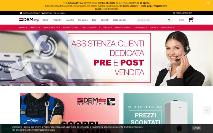 Screenshot von demshop.it