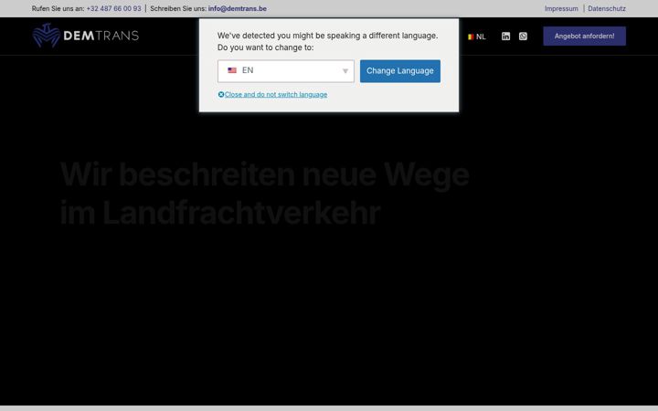 Screenshot of demtrans.be