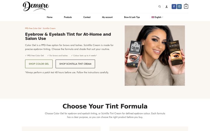 Screenshot of demure.eu