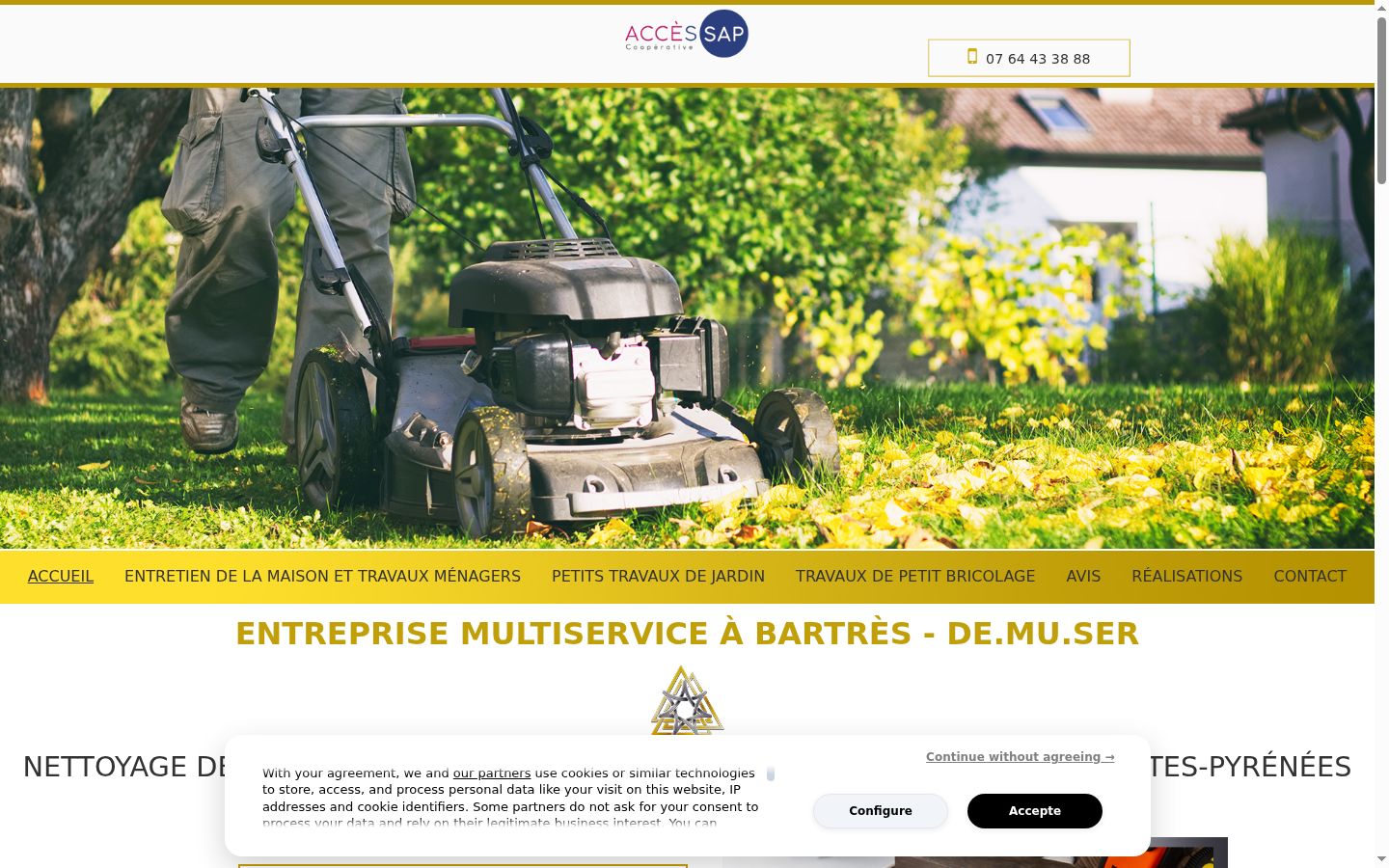 Screenshot des Einwilligungsbanners vor jeglicher Interaktion