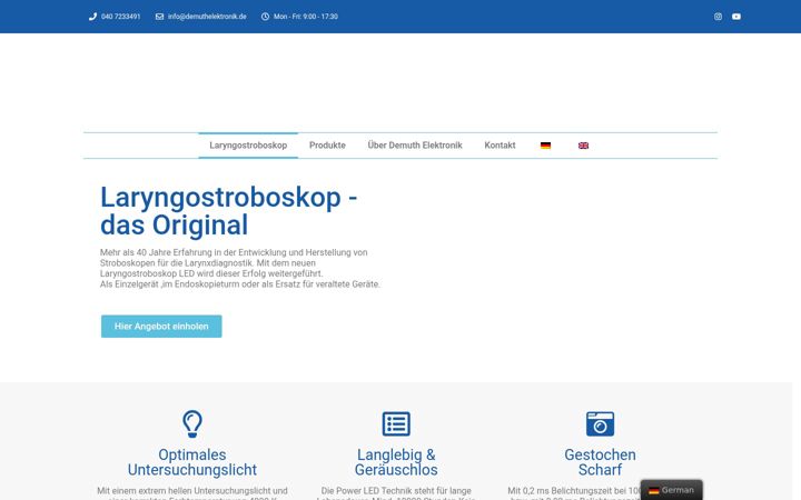Screenshot of demuthelektronik.de