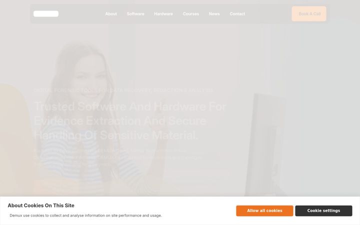 Screenshot van demux.co.uk