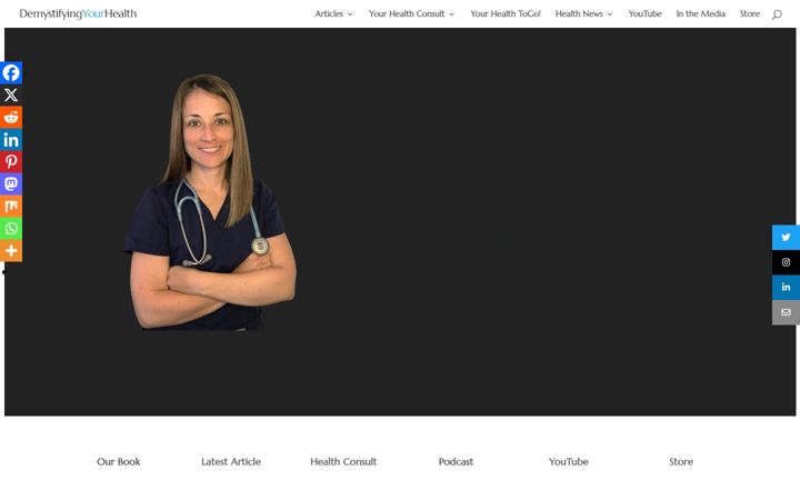 Screenshot of demystifyingyourhealth.com