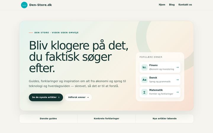 Screenshot of den-store.dk