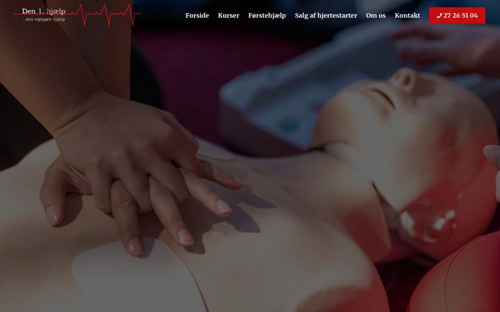 Screenshot of den1hjaelp.dk