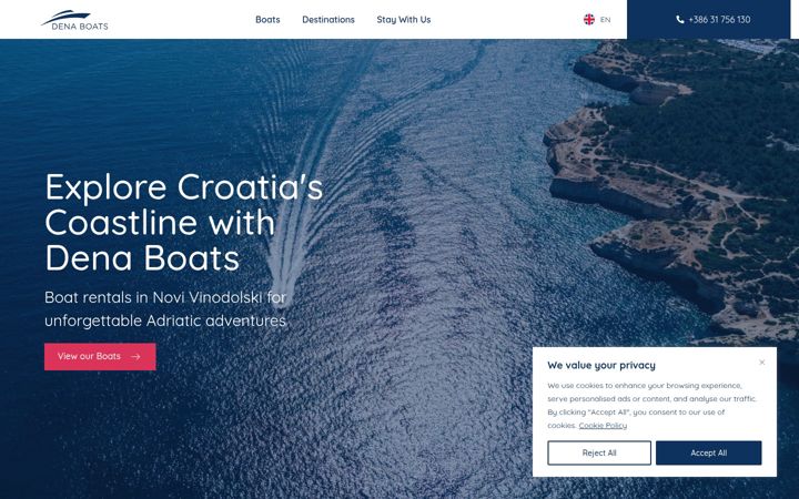 Screenshot of dena-boat.com