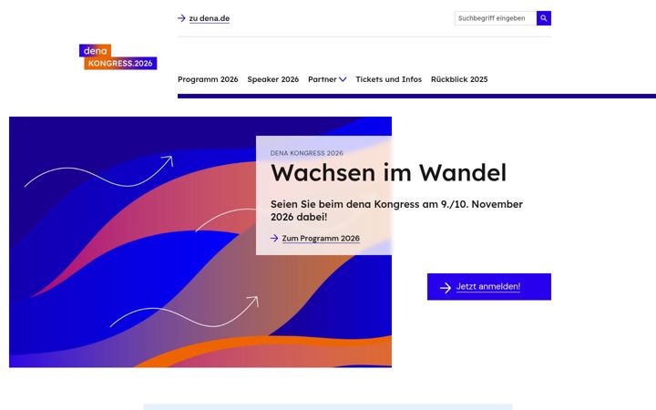 Screenshot of dena-kongress.de