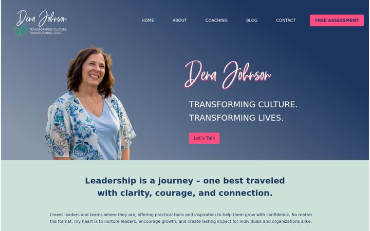 Screenshot of denajohnson.com