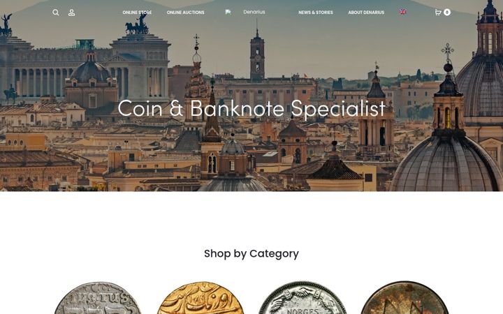 Screenshot stránky denarius.no
