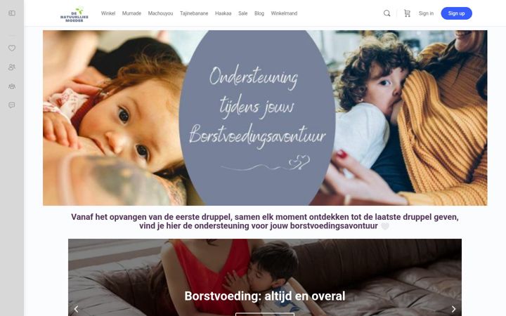 Screenshot di denatuurlijkemoeder.nl