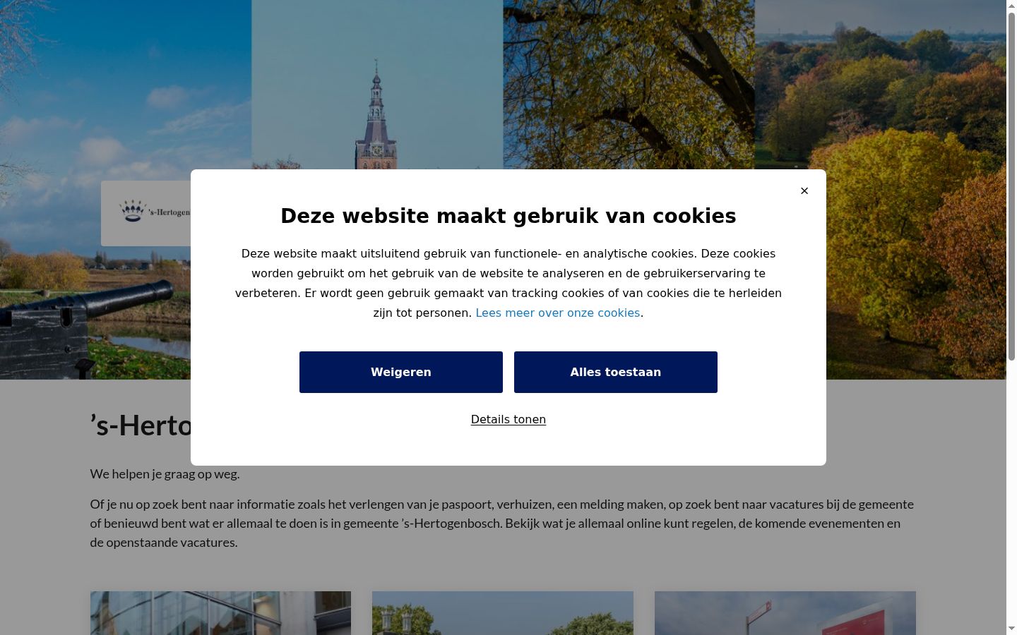 Screenshot tal-banner tal-kunsens muri qabel kwalunkwe interazzjoni